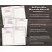 Three pages in the set, with staggered tabs on top. Left side is floral arch with half-page table for notes; right side is full-page notes.